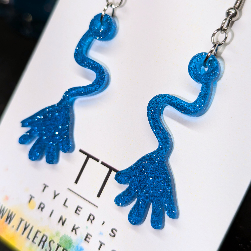 Sticky Hand Resin Dangle Earrings