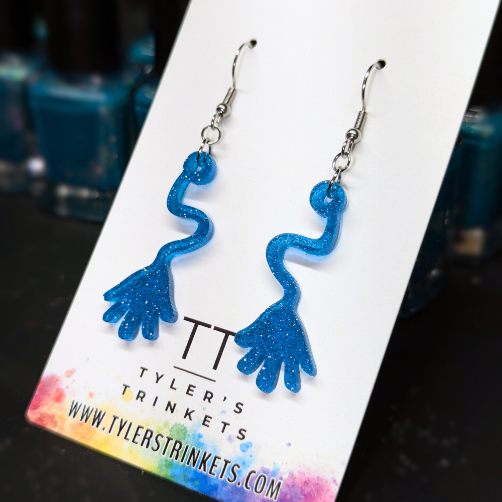 Sticky Hand Resin Dangle Earrings