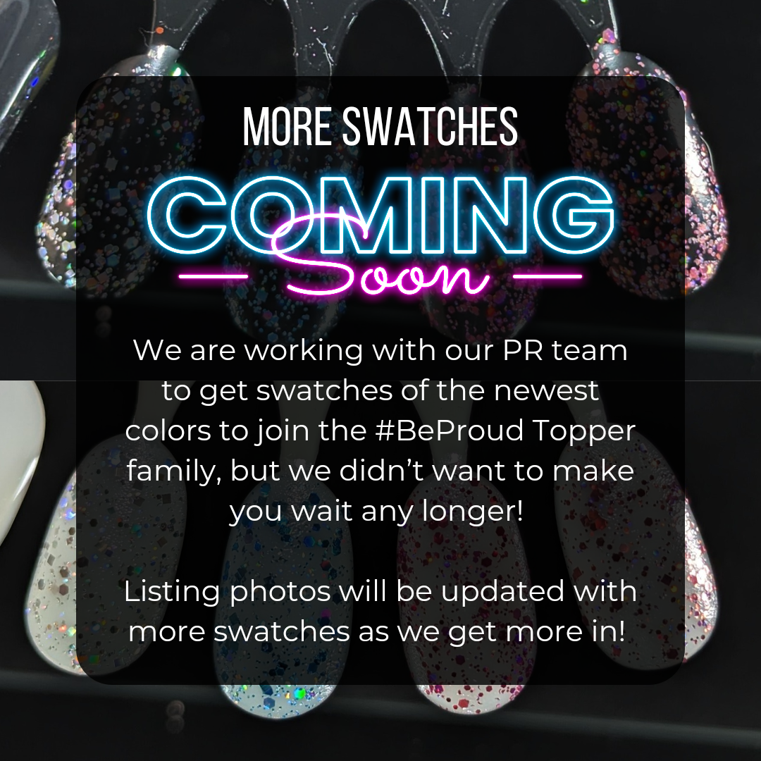 #BeProud Holo Glitter Topper - Silver