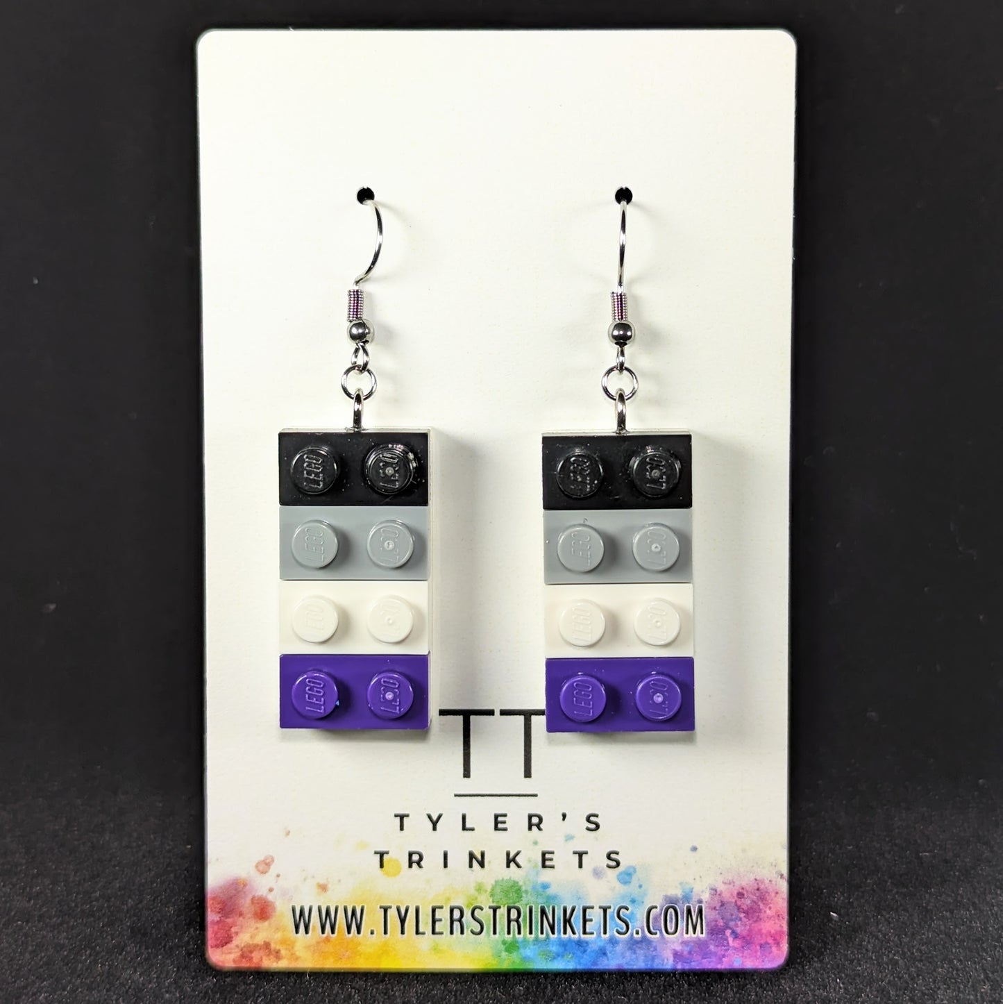 LEGO Earrings - Asexual Pride
