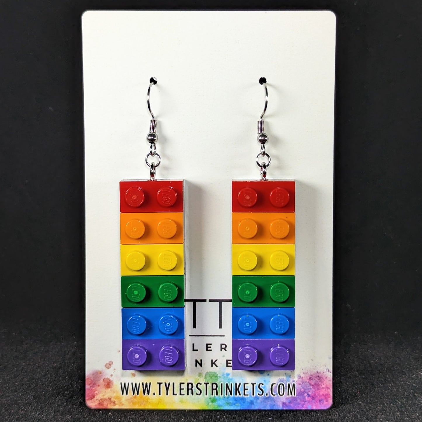 LEGO Earrings - Pride Rainbow