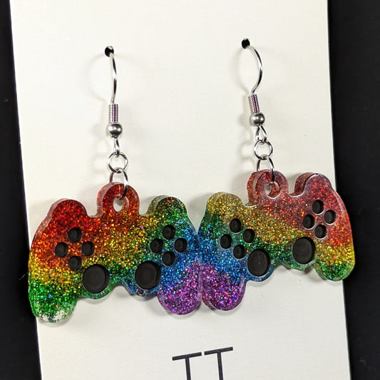 Pride Game Controller Earrings - PlayStation