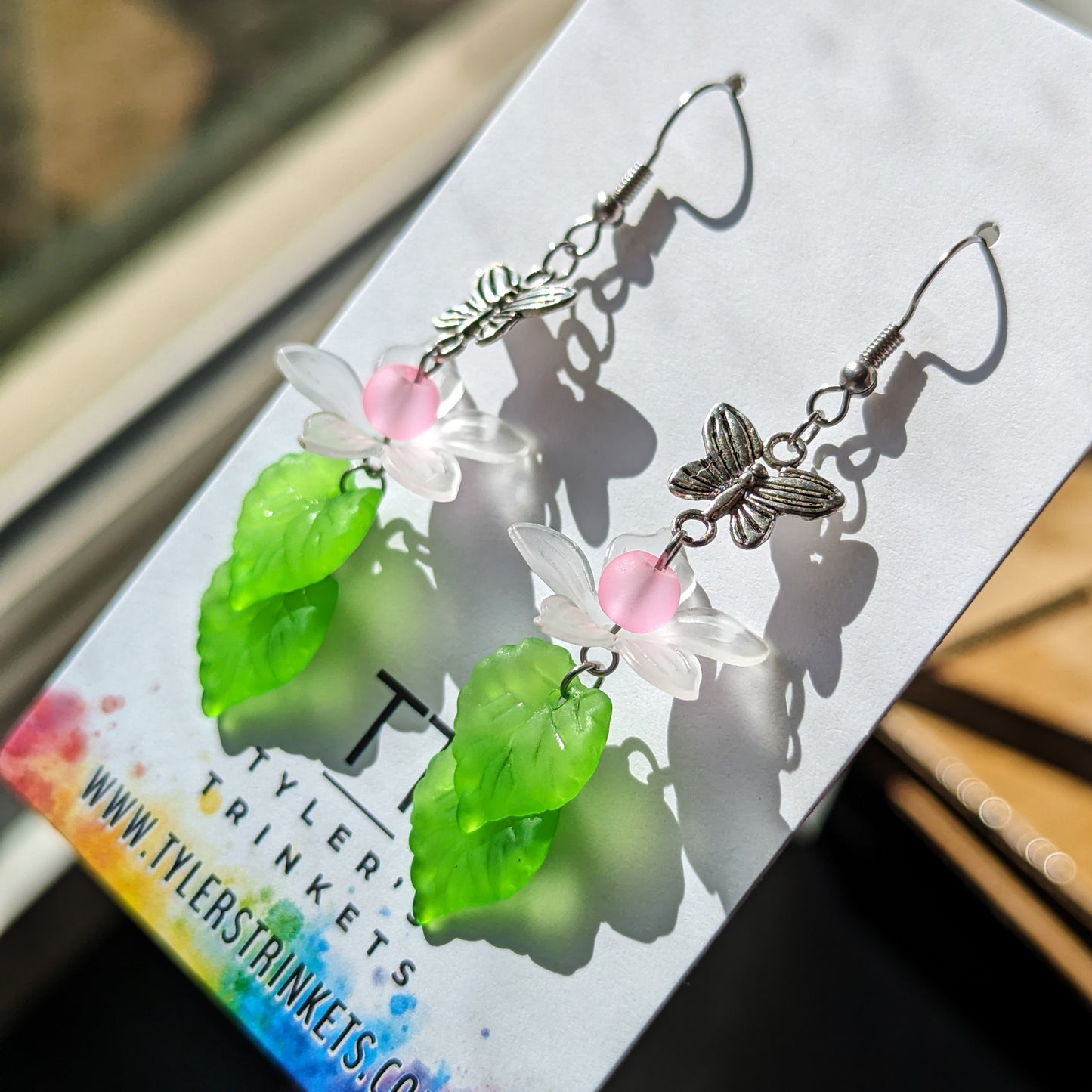 Butterfly Lily Spring Dangle Earrings