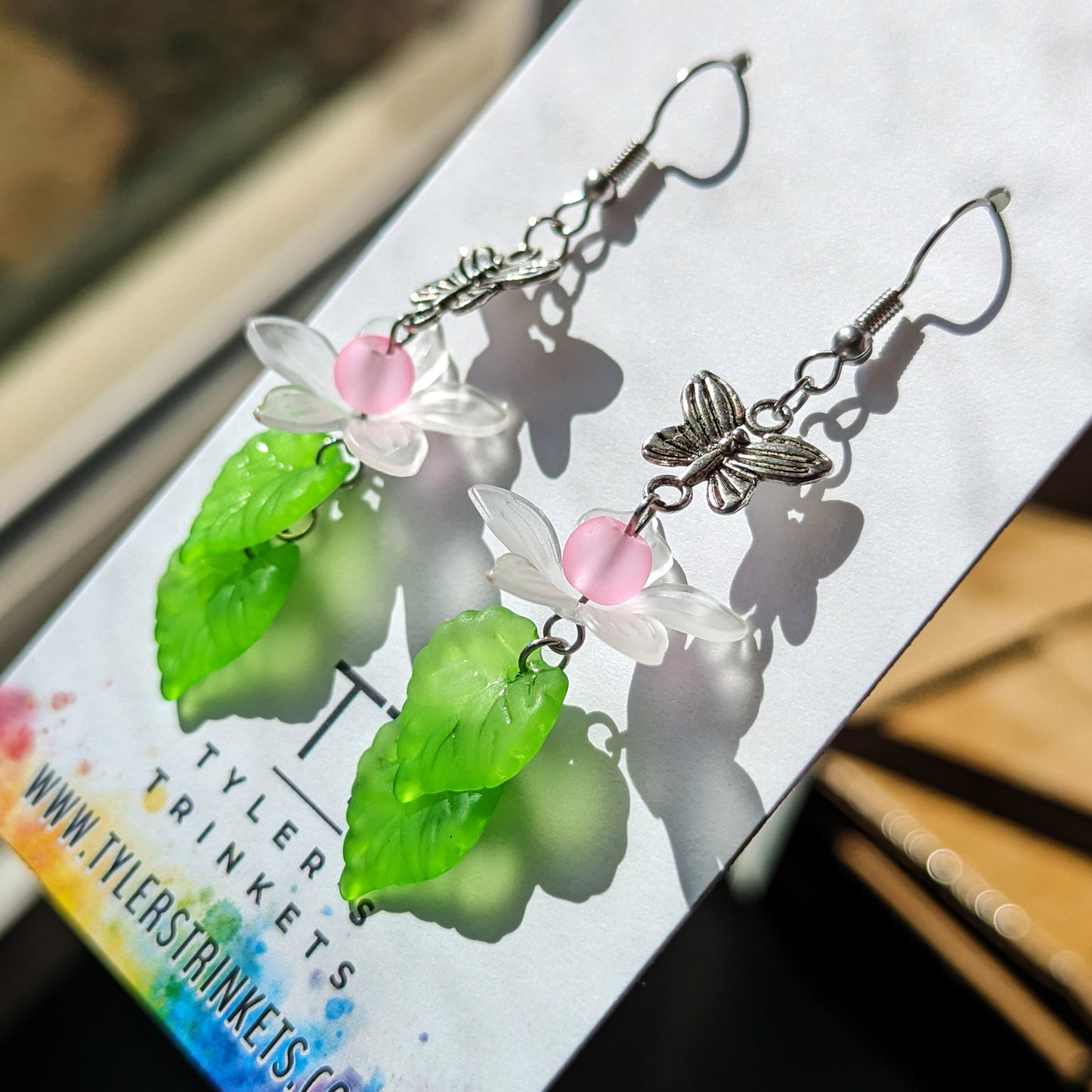 Butterfly Lily Spring Dangle Earrings