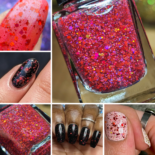 #BeProud Holo Glitter Topper - Red