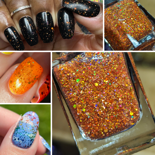 #BeProud Holo Glitter Topper - Orange