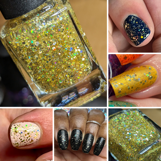 #BeProud Holo Glitter Topper - Gold