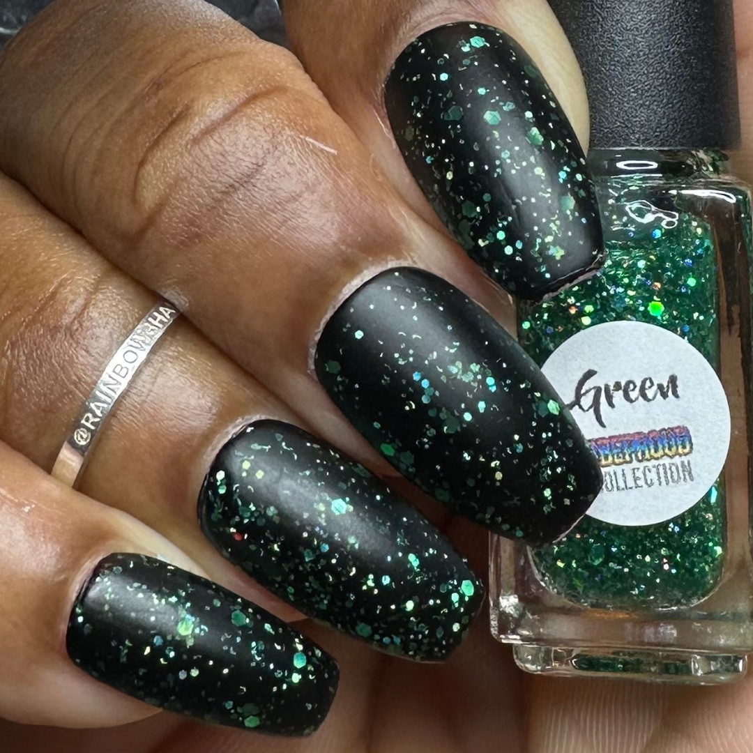 #BeProud Holo Glitter Topper - Green