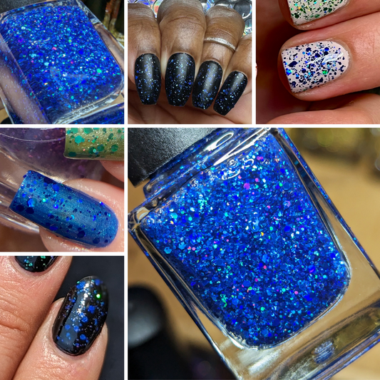 #BeProud Holo Glitter Topper - Blue