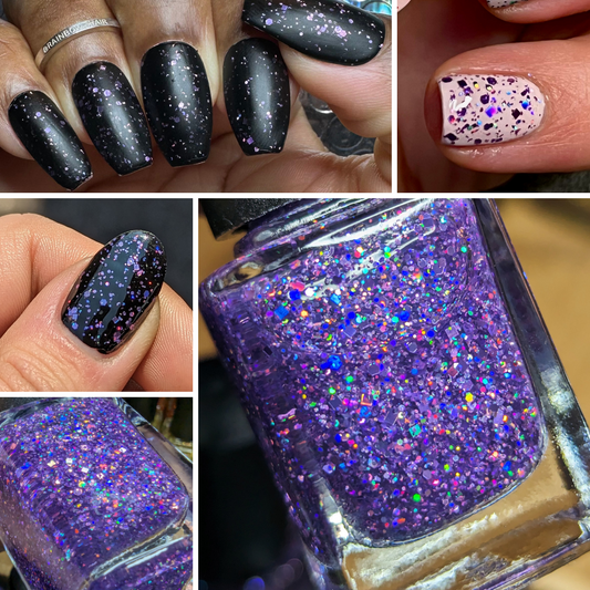 #BeProud Holo Glitter Topper - Purple