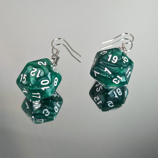 Never Trust A DM... - D20 Dice Dangle Earrings
