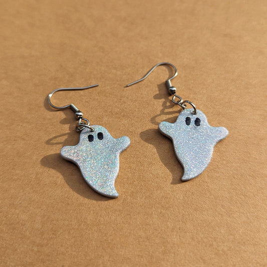 Holographic Ghost Earrings
