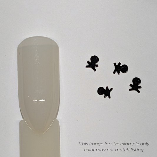 Skull Nail Art Glitter - Black