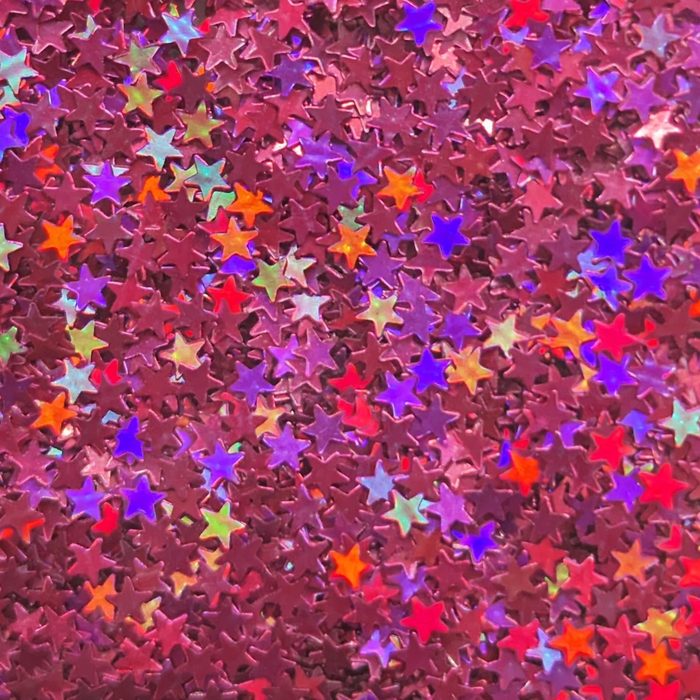 Holographic Pink Star Nail Art Loose Glitter