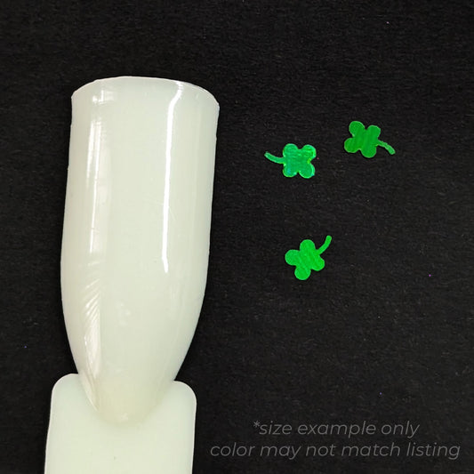 Clover Nail Art Glitter - Holographic Green
