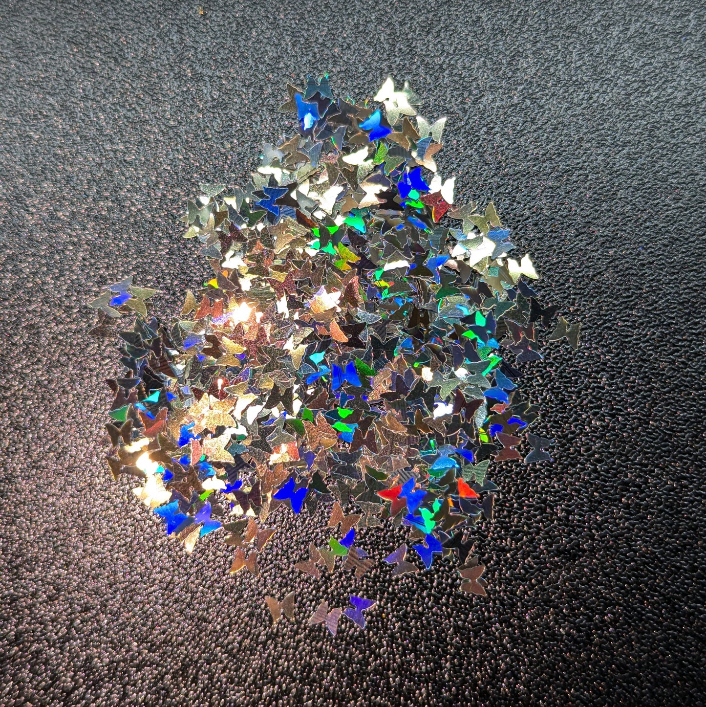 Butterfly Nail Art Glitter - Holographic Silver