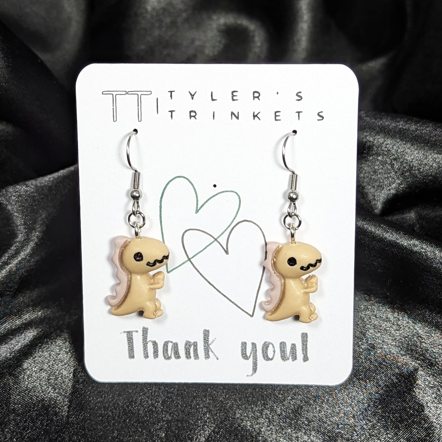 Colorful Dinosaur T-Rex Dangle Earrings
