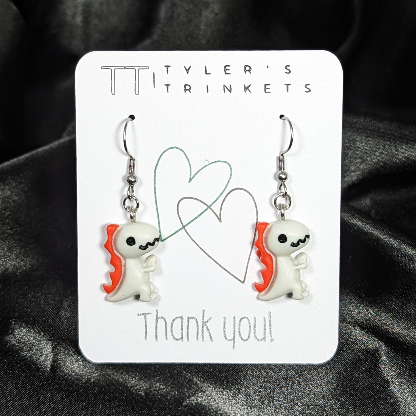 Colorful Dinosaur T-Rex Dangle Earrings