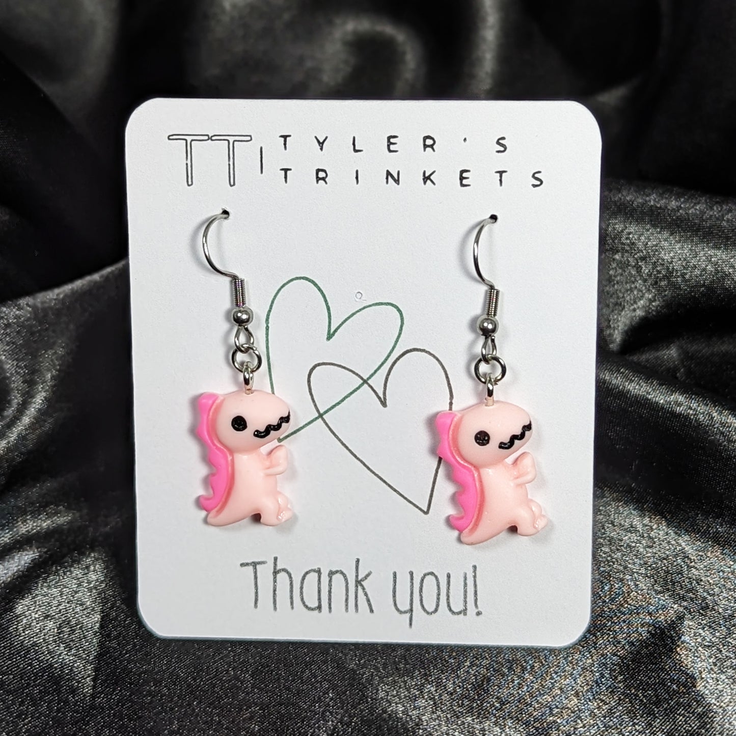 Colorful Dinosaur T-Rex Dangle Earrings