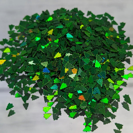 Tree Nail Art Glitter - Holographic Green