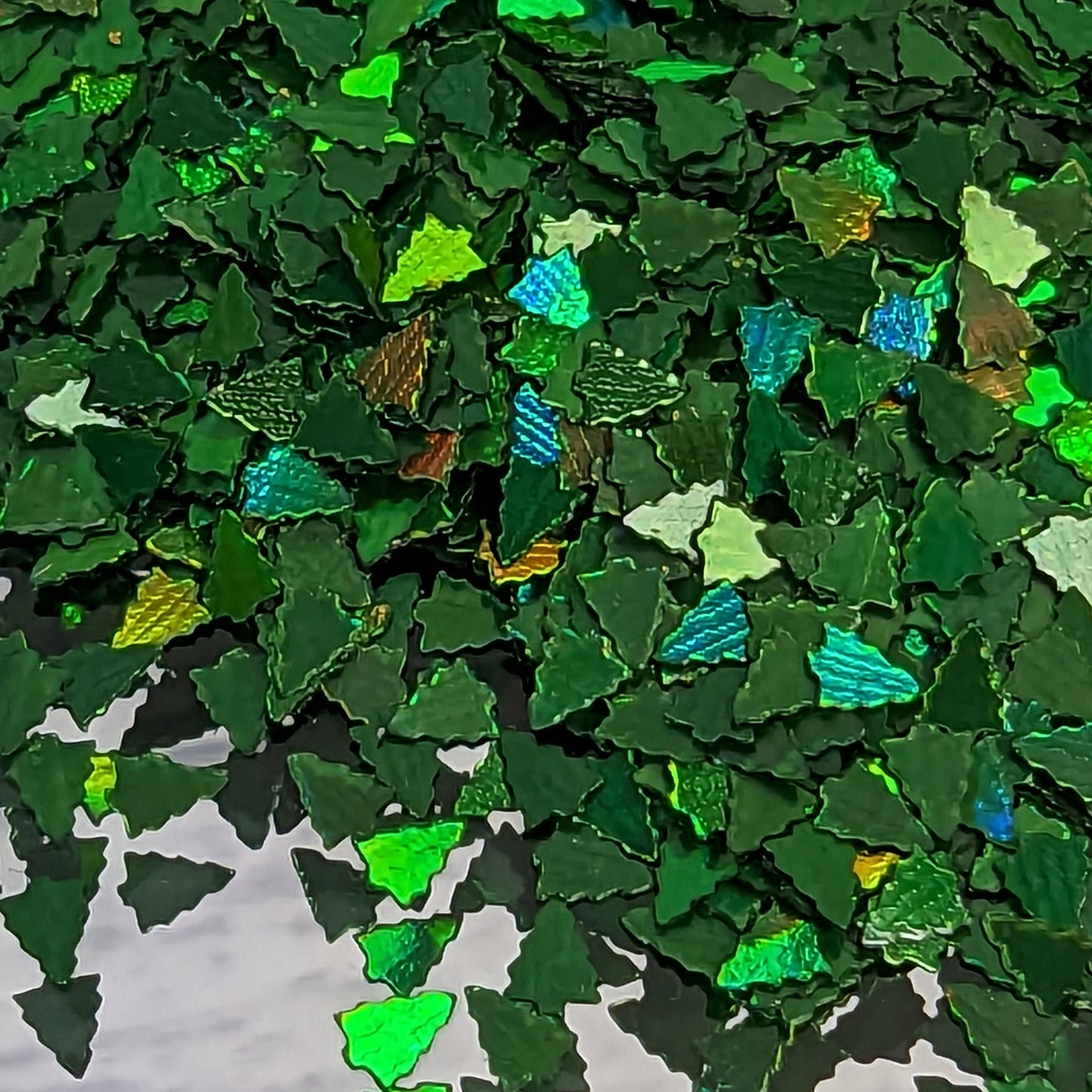 Holographic Evergreen Tree Nail Art Loose Glitter