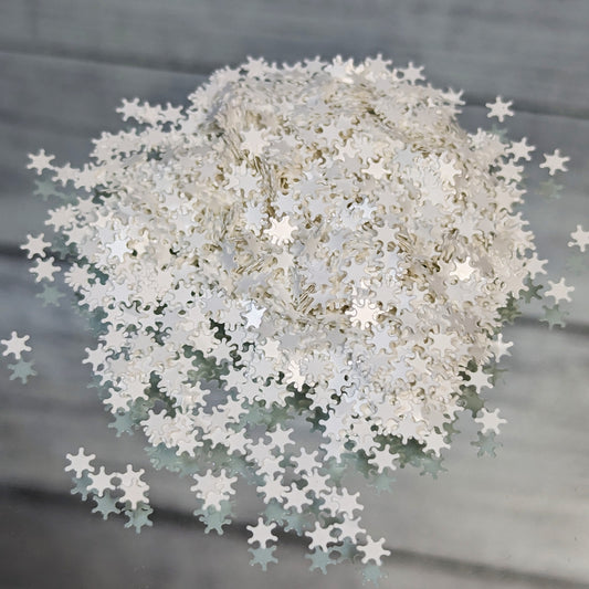 Snowflake Nail Art Glitter - White