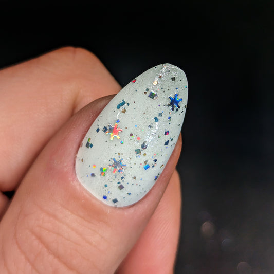 Snowflake Nail Art Glitter - Holographic Gold