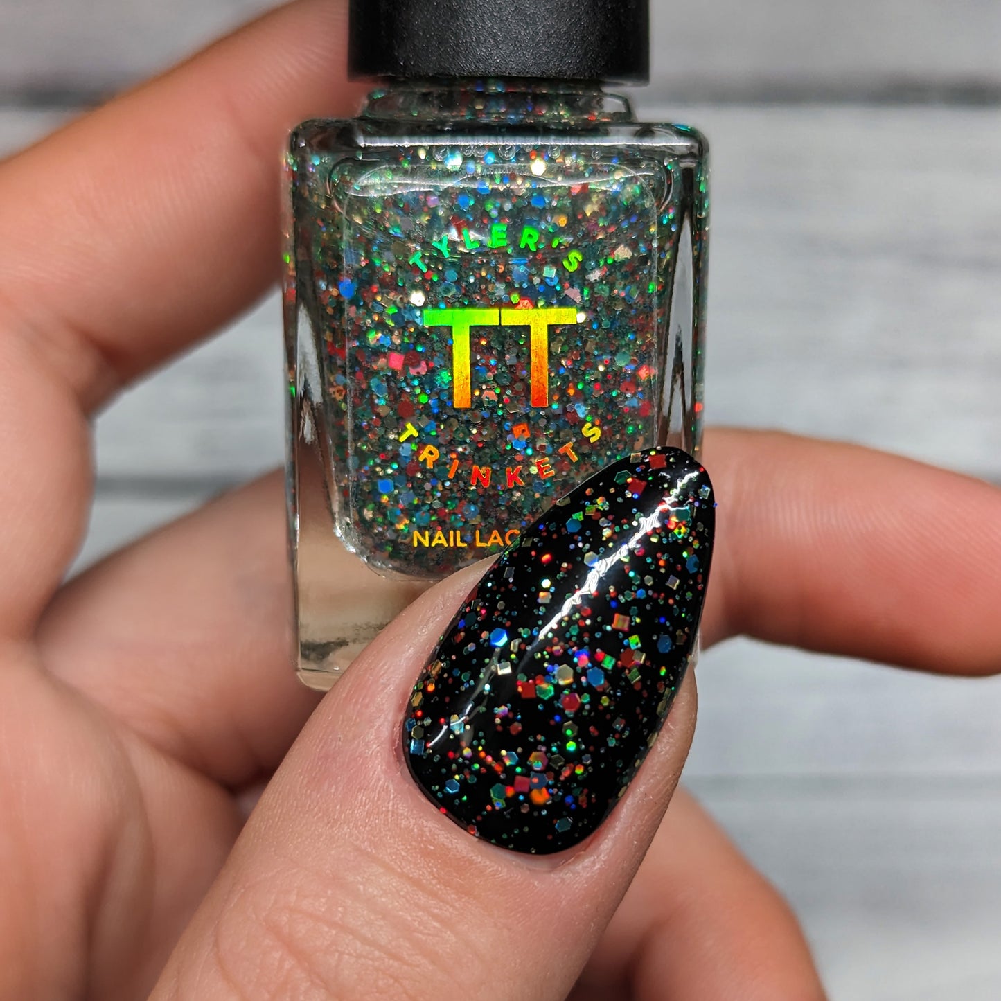 Christmas Lights - Holographic Glitter Topper
