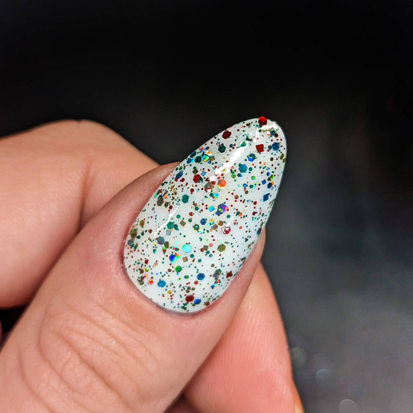 Christmas Lights - Holographic Glitter Topper