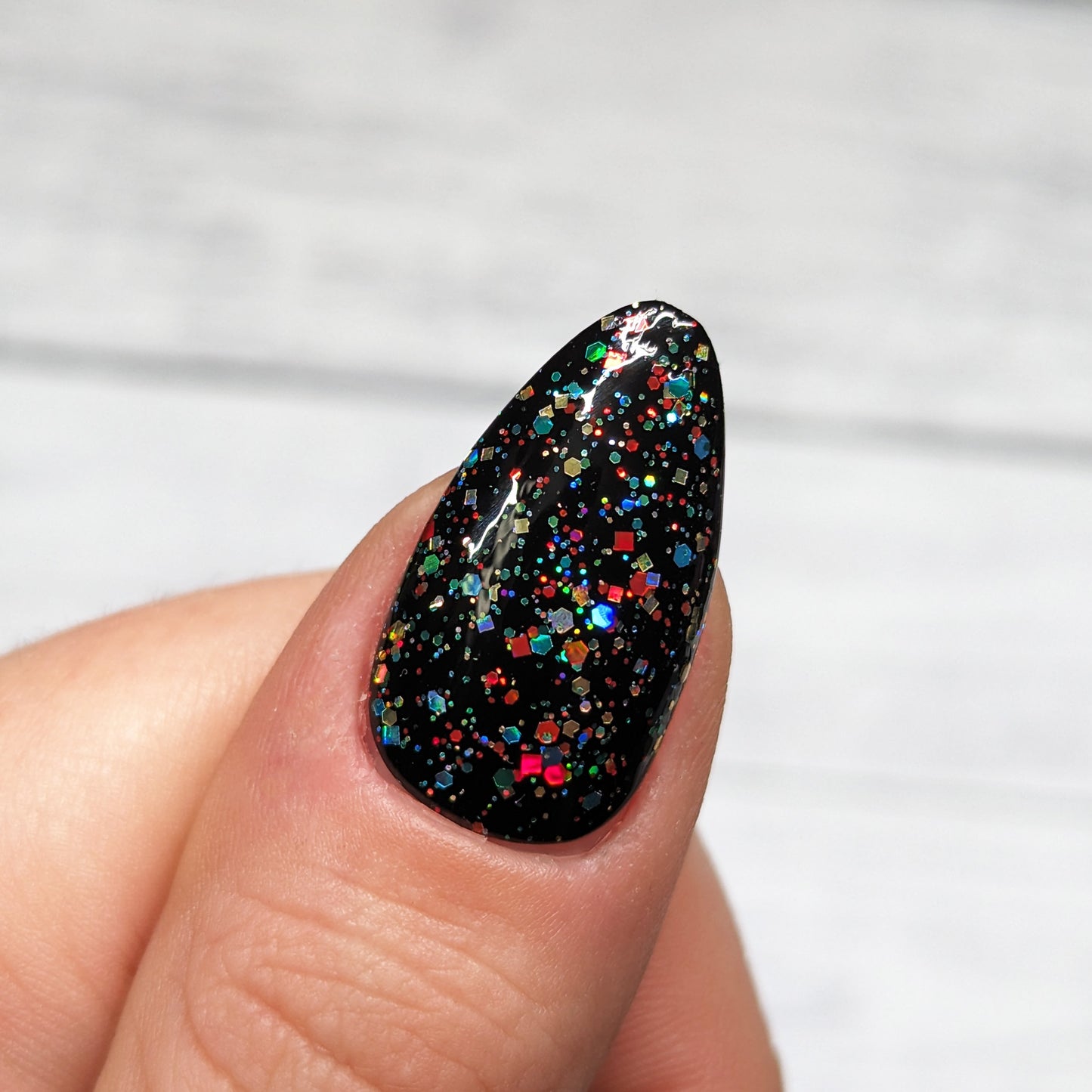 Christmas Lights - Holographic Glitter Topper