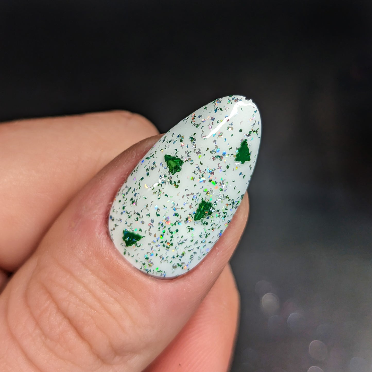Holographic Evergreen Tree Nail Art Loose Glitter