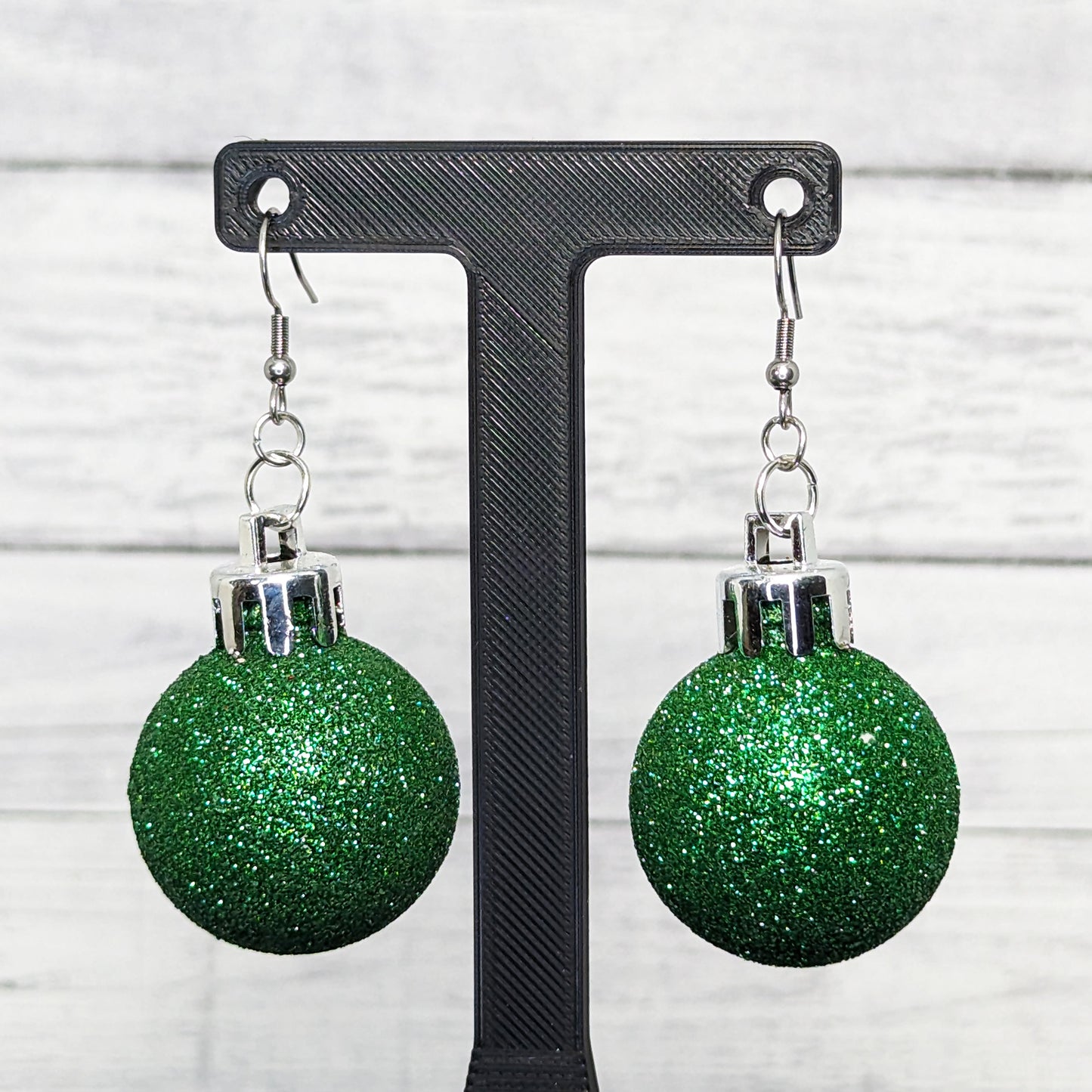 Christmas Ornament Bulb Dangle Earrings