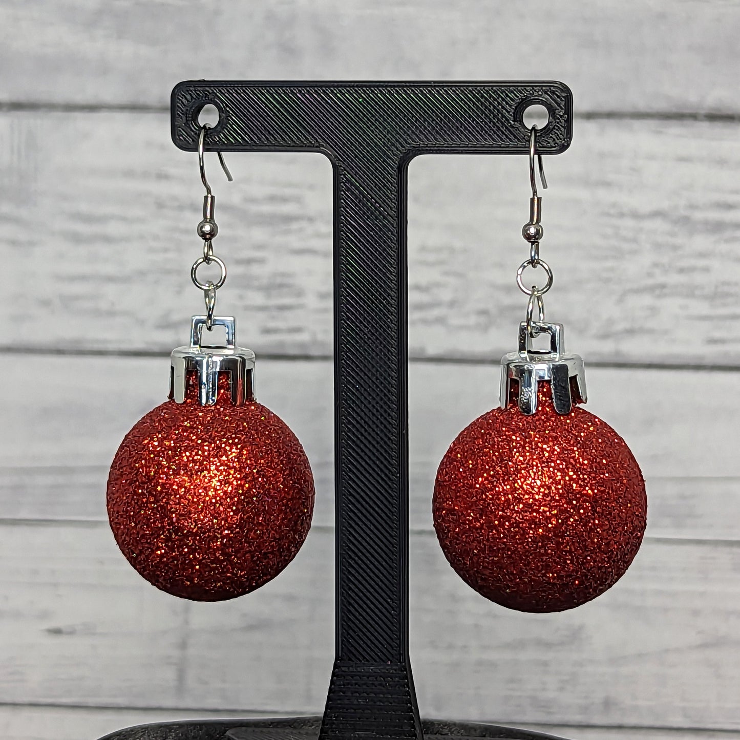 Christmas Ornament Bulb Dangle Earrings