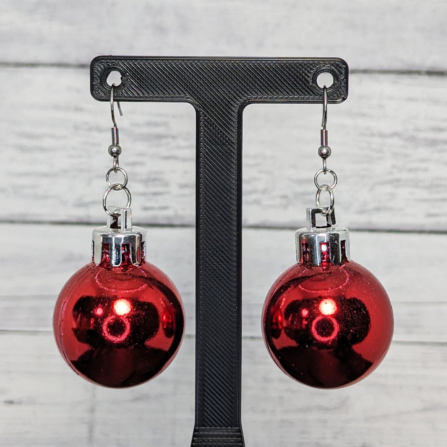 Christmas Ornament Bulb Dangle Earrings