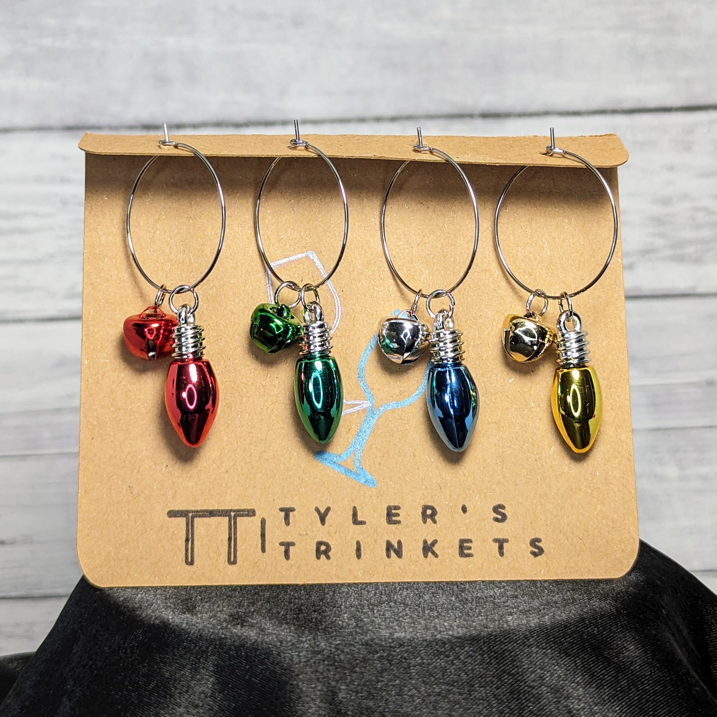 Holiday Lights Wine Charms
