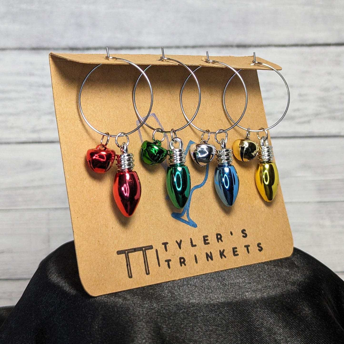 Holiday Lights Wine Charms
