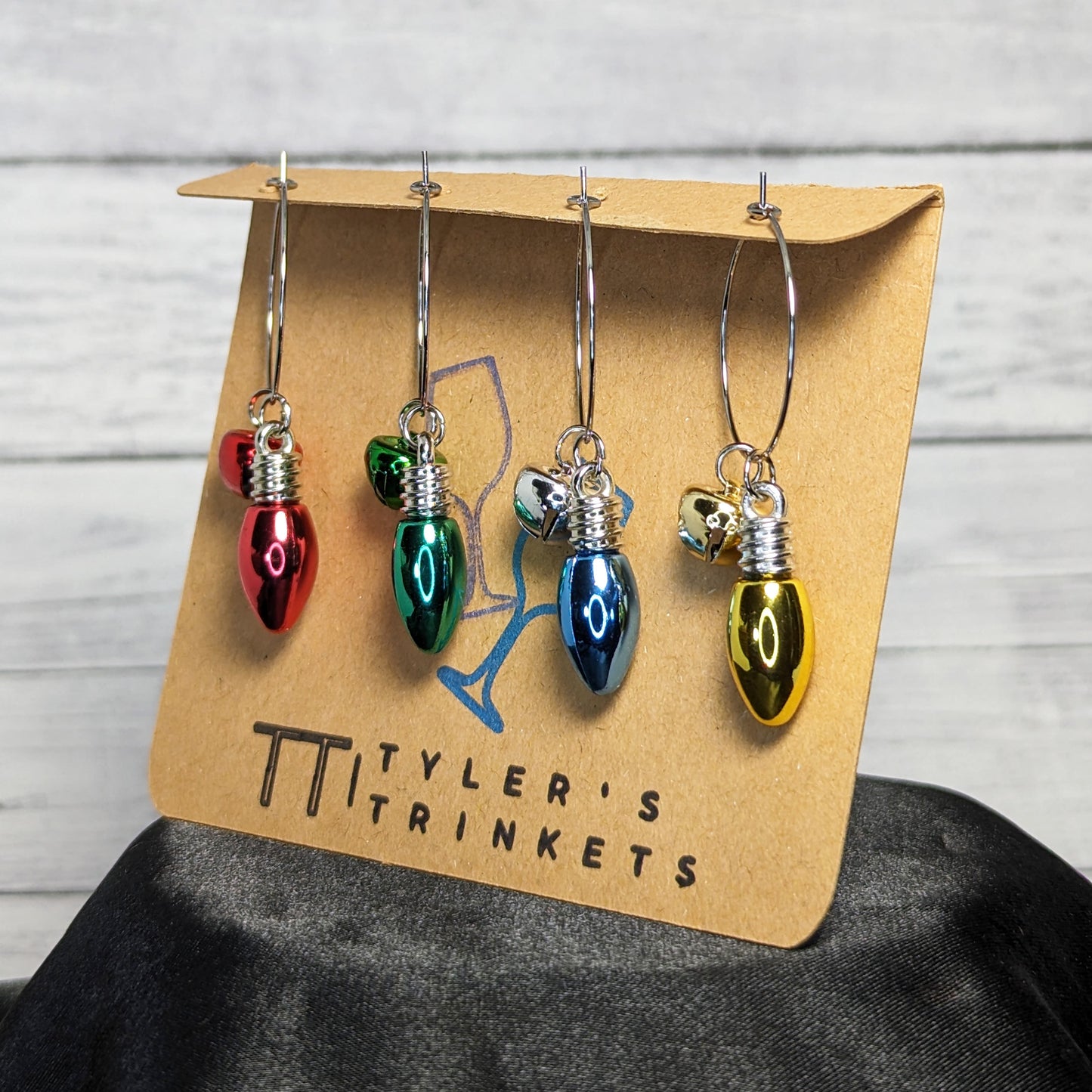 Holiday Lights Wine Charms