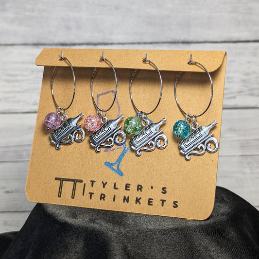 Metal Wine Bottle - Wine Charms