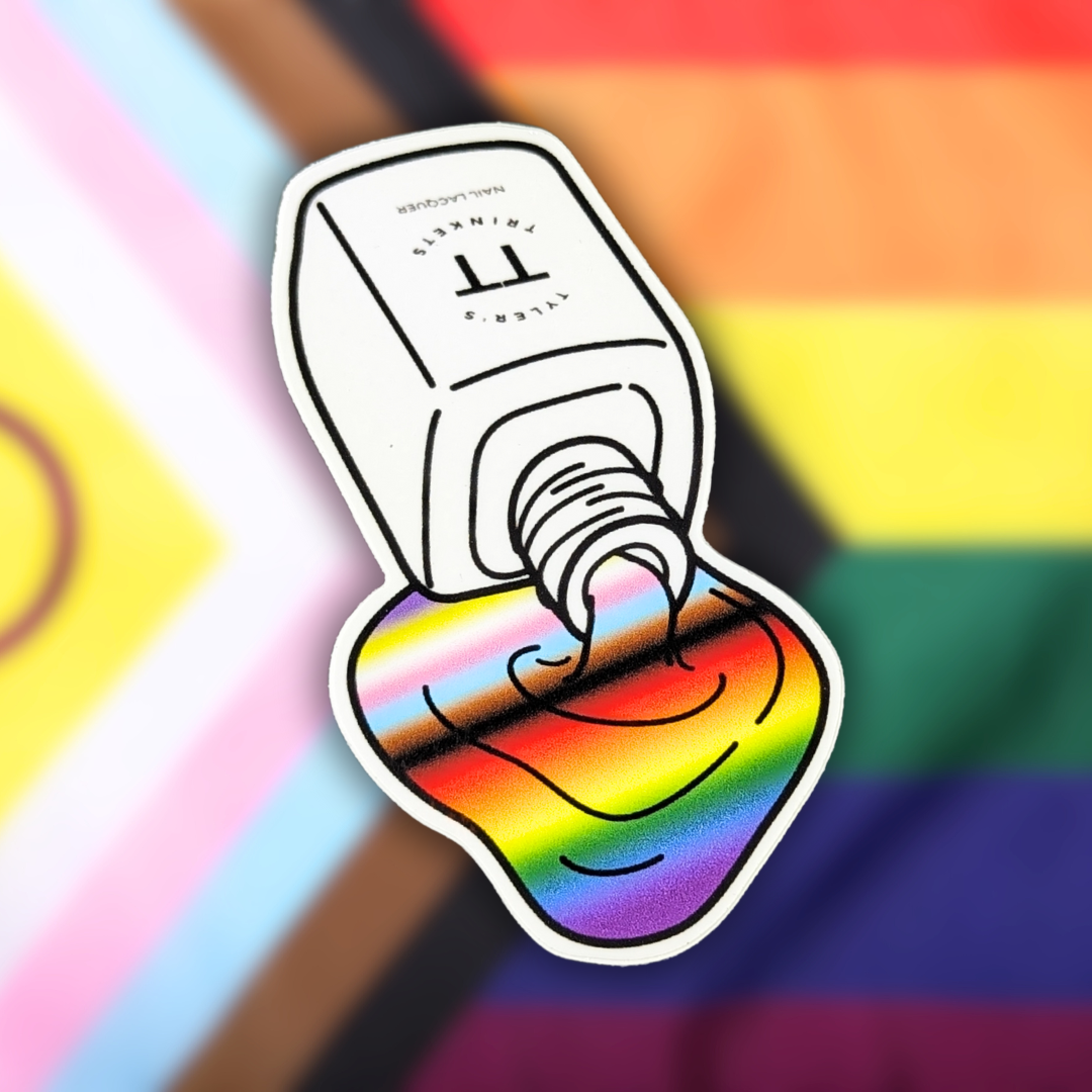 Spilled Polish Sticker - Progress Flag