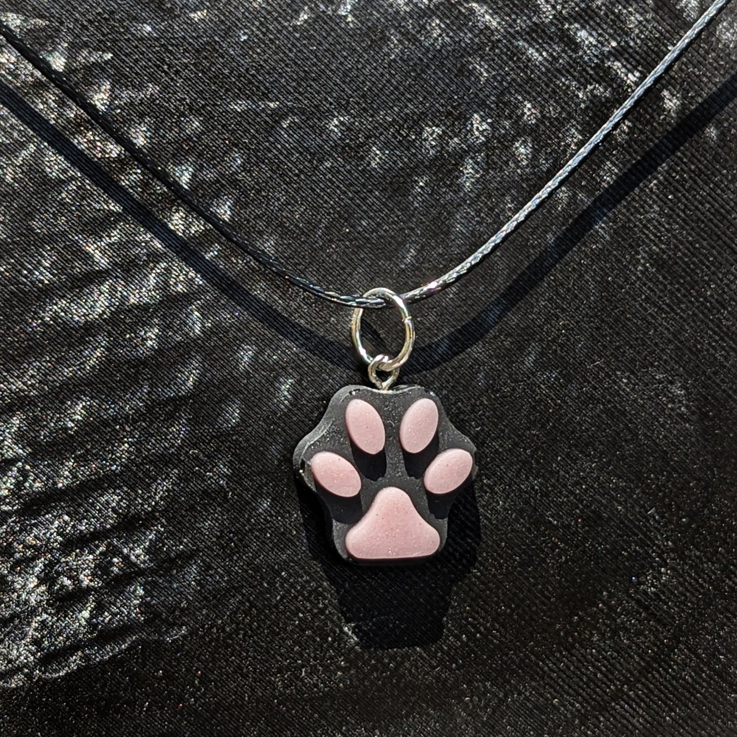Paw Print Resin Necklace