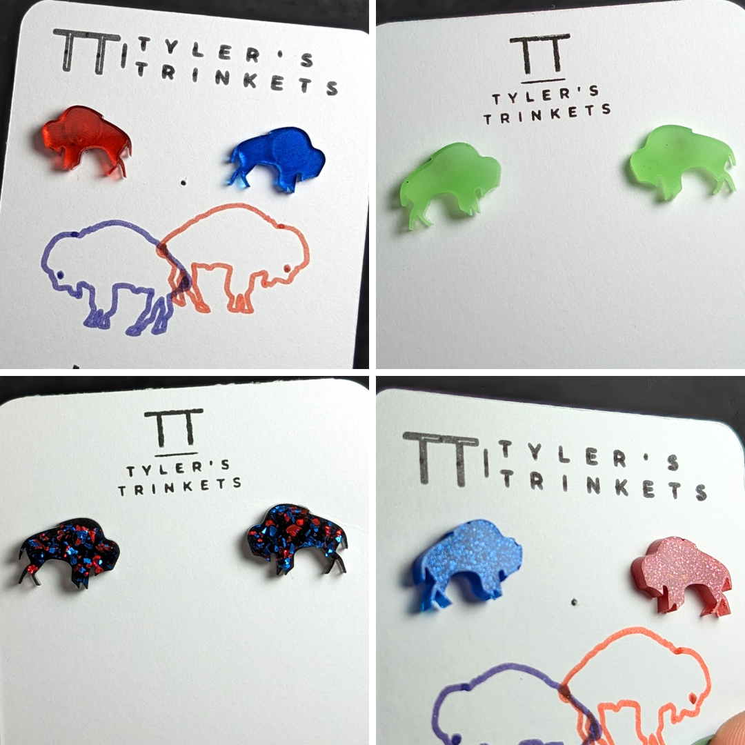 Make Me Wanna Shout - Buffalo Bills Buffalo-Shaped Stud Earrings