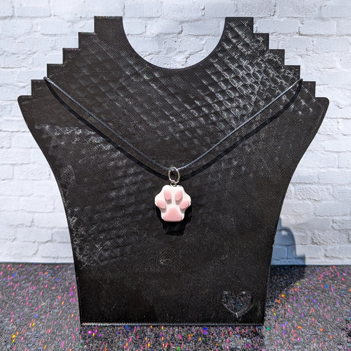 Paw Print Resin Necklace