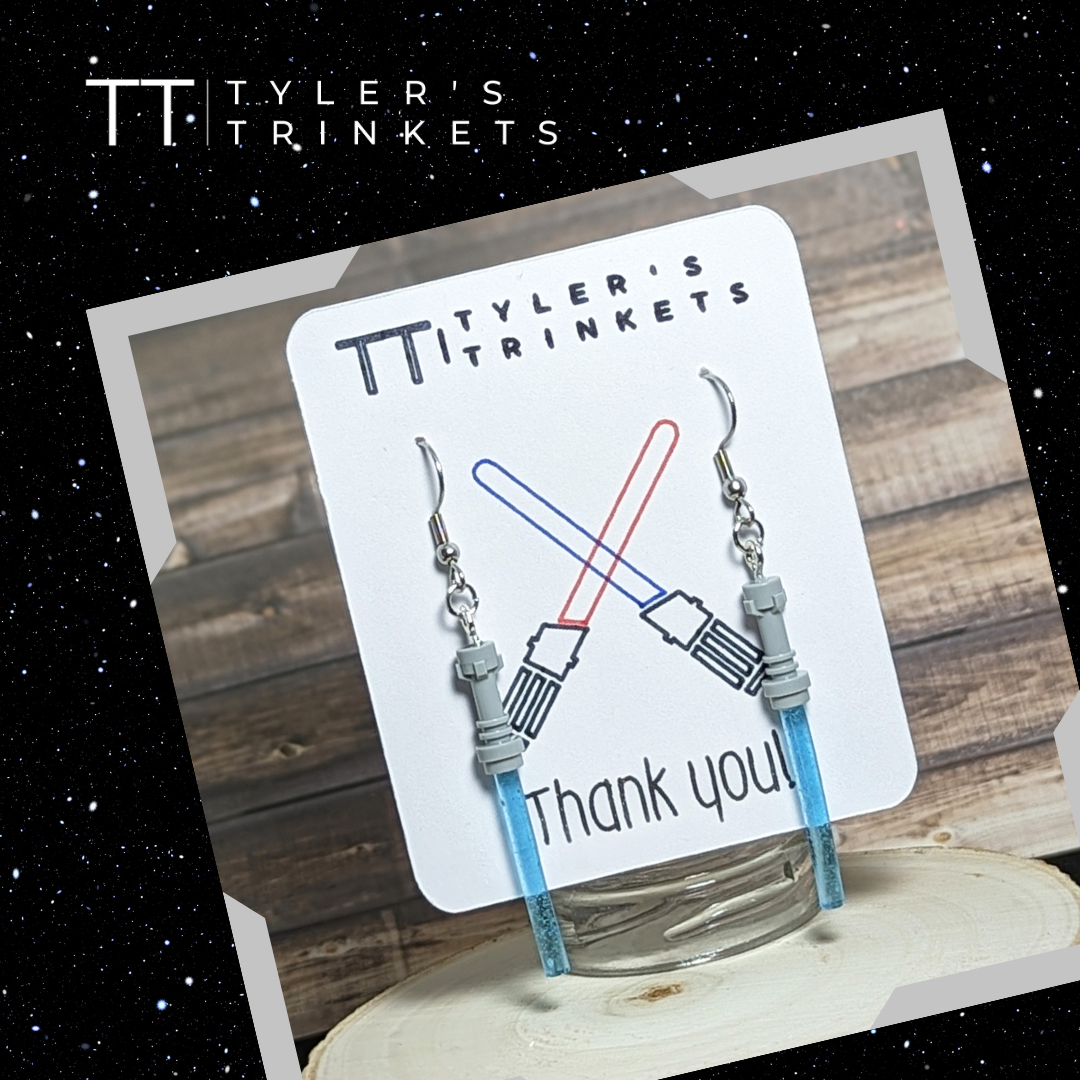 Lightsaber-Inspired Earrings (Regular & Glow-In-The-Dark)