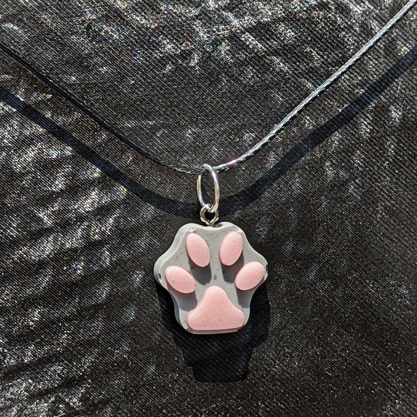 Paw Print Resin Necklace