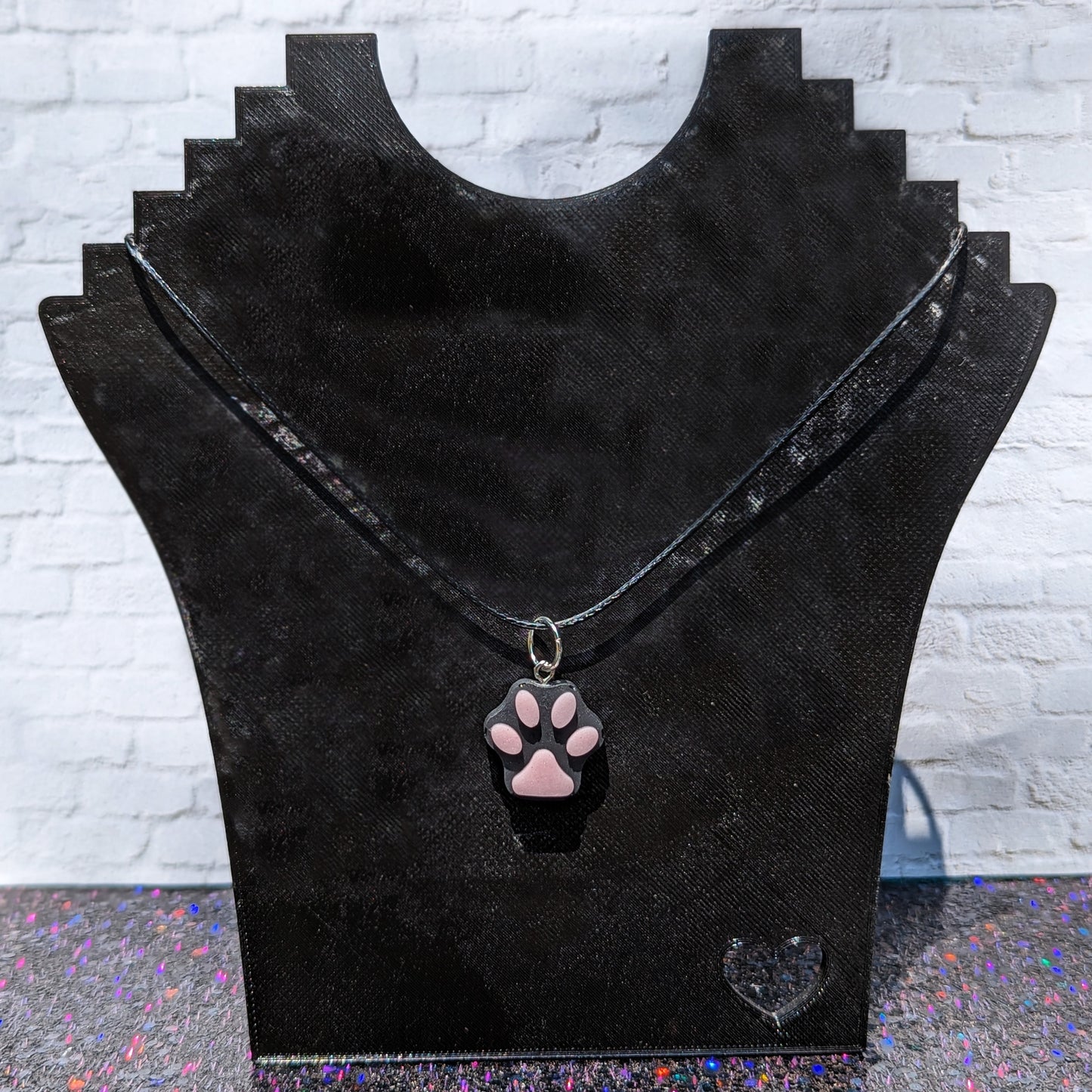 Paw Print Resin Necklace