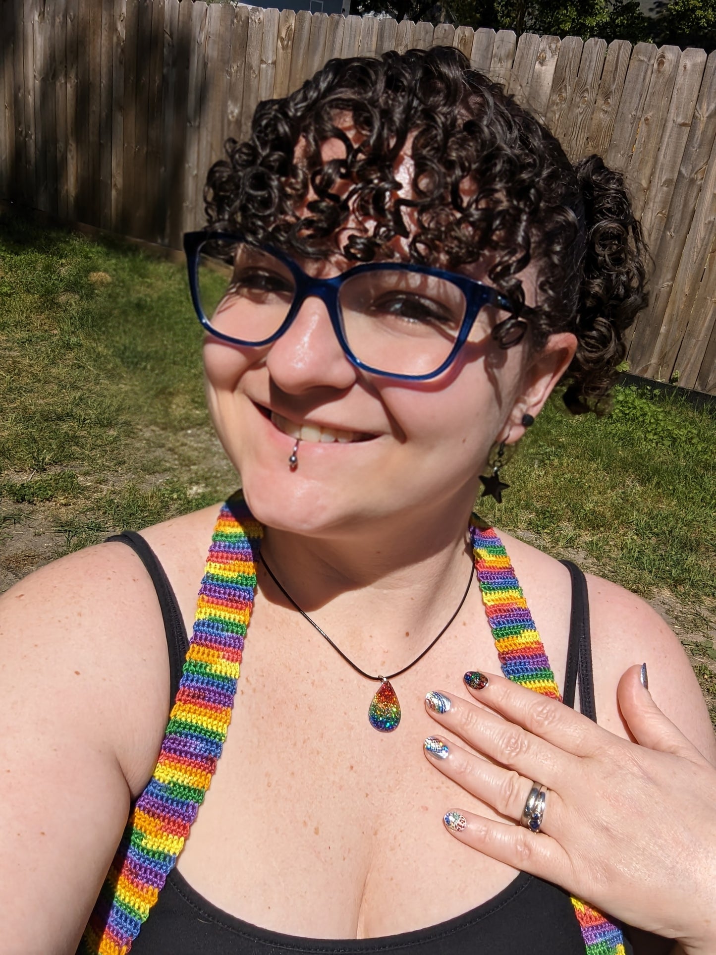 #BeProud Holographic Glitter Necklace