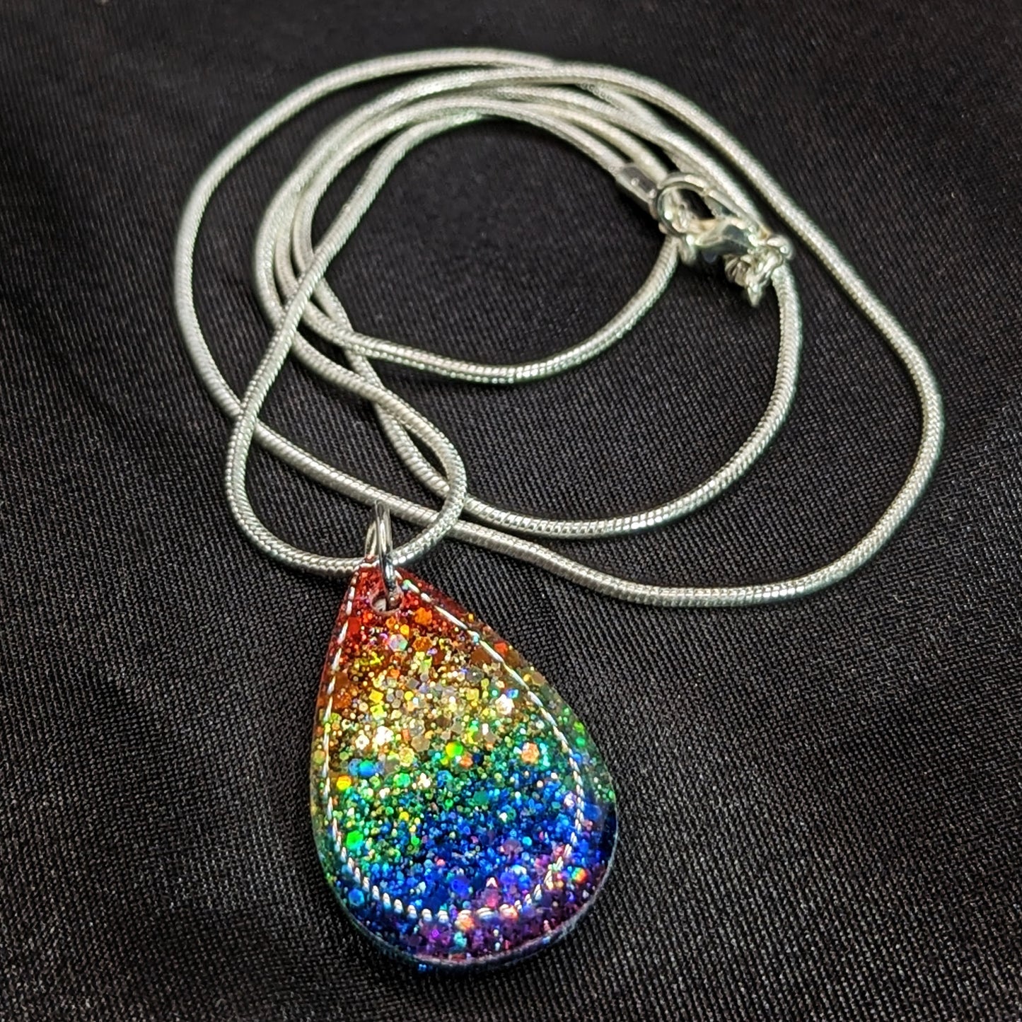 #BeProud Holographic Glitter Necklace