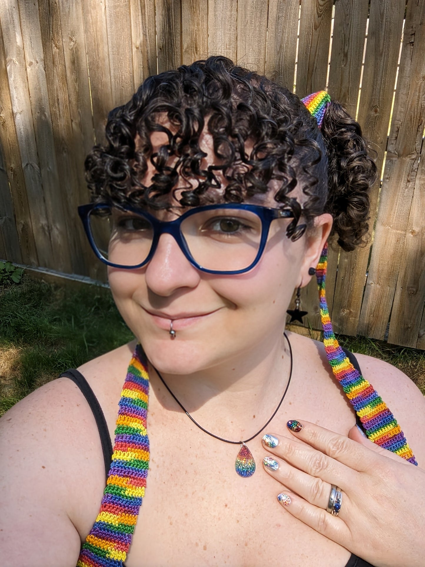 #BeProud Holographic Glitter Necklace