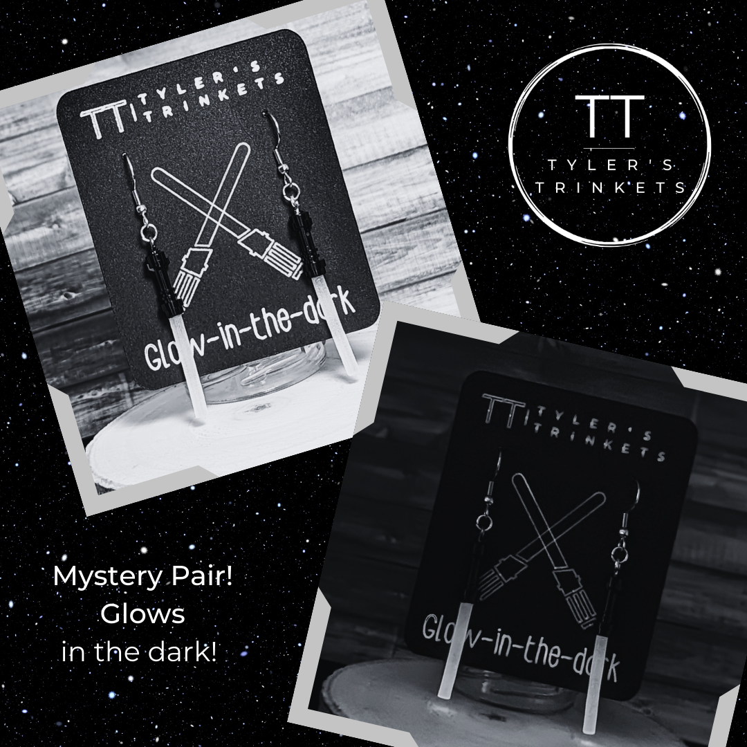 Lightsaber-Inspired Earrings (Regular & Glow-In-The-Dark)