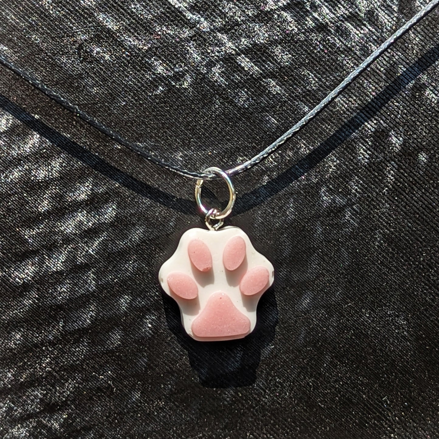 Paw Print Resin Necklace